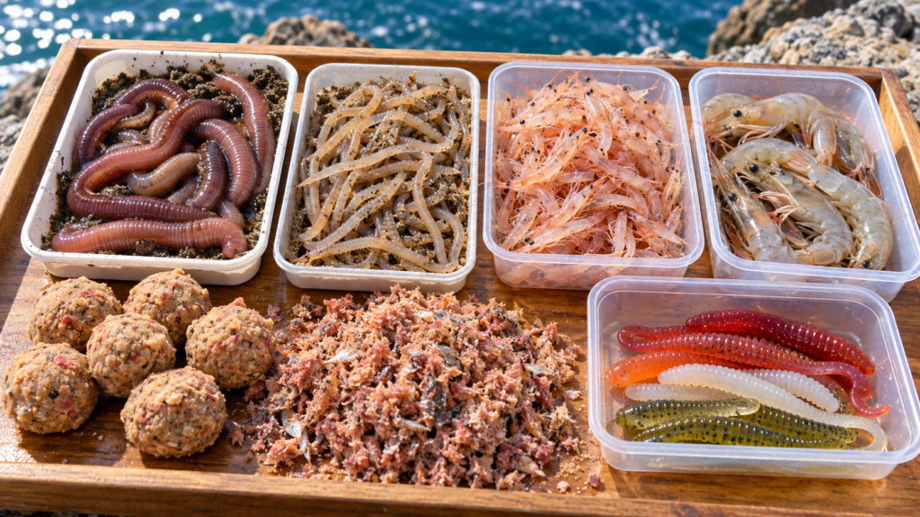 虫エサ・オキアミ・練り餌・撒き餌など釣りエサの種類